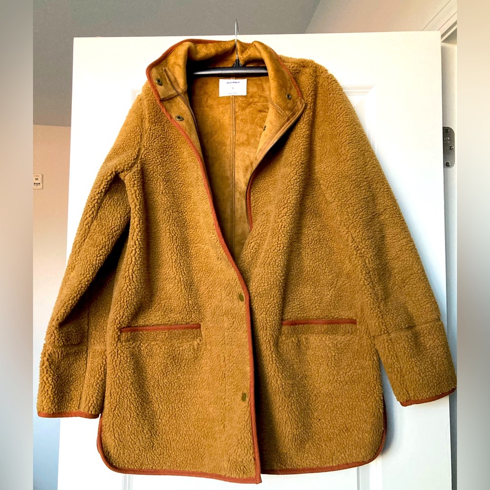 Old Navy Brown Teddy Coat, size M